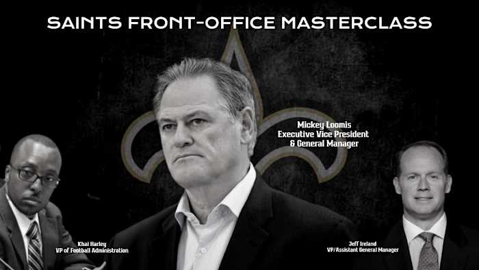New Orleans Saints Front Office - Mickey Loomis, Khai Harley, Jeff Ireland